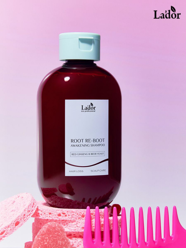 Lador Шампунь против выпадения волос для сухих и тусклых волос Root Re-Boot Awakening Shampoo Red Ginseng #1