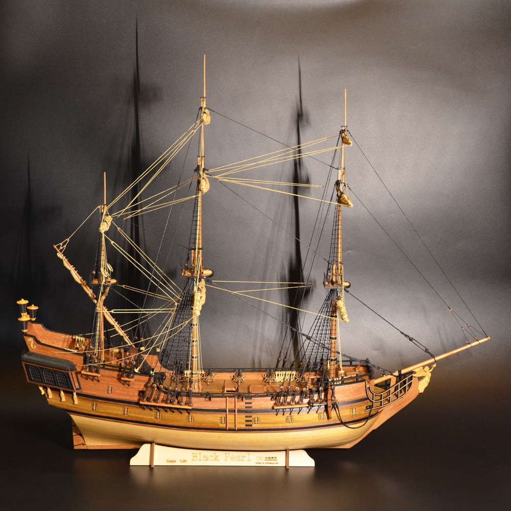 Легендарная Black Pearl (Черная жемчужина) BIG, 830х701х318 мм, М.1:48, сборная модель парусного корабля #1