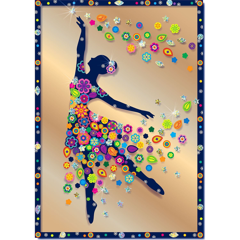 Набор для творчества изготовление картины "Балерина" (аппликация)  #1