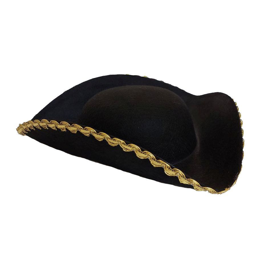 Шляпа Пирата треуголка, черный #1