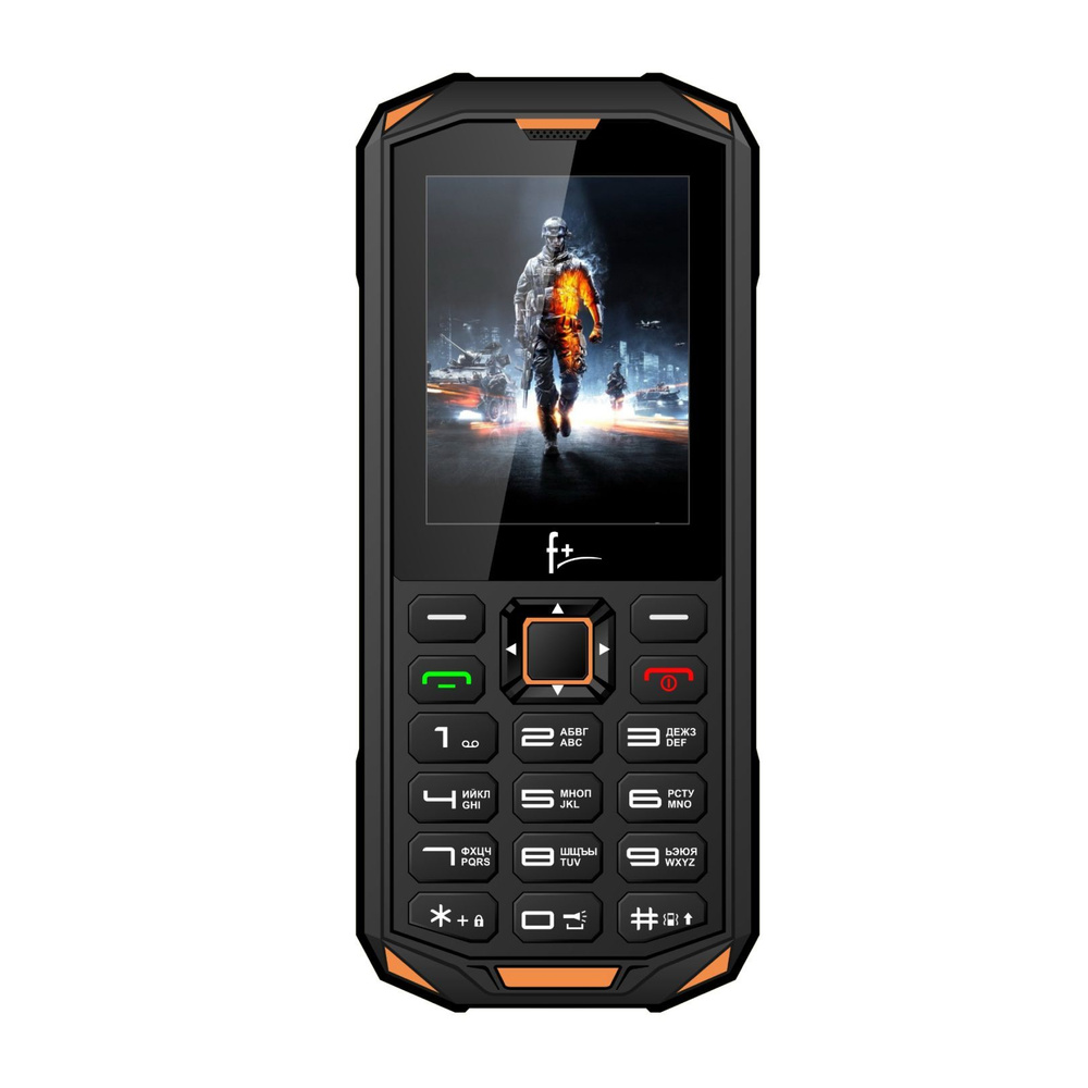 F+ Мобильный телефон S240, черный, оранжевый #1