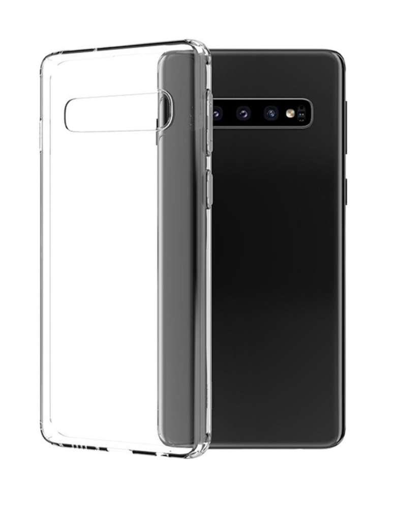 Samsung Galaxy S10 Силиконовый прозрачный чехол, Самсунг галакси с10  #1