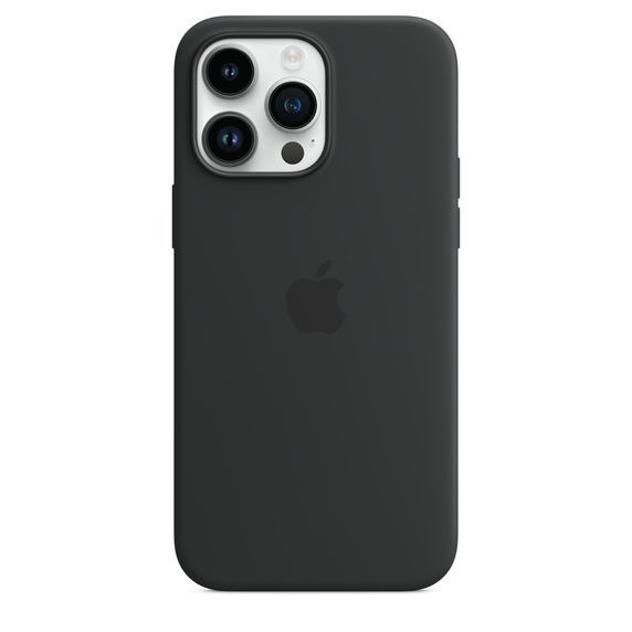 Силиконовый чехол MagSafe для iPhone 14 Pro Max / с анимация / Silicone Case with MagSafe / чёрный (Midnight) #1