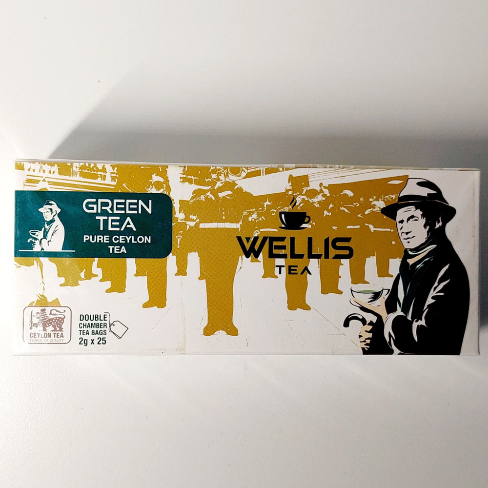 Чай WELLIS GREEN PURE CEYLON TEA 25 * 2g #1