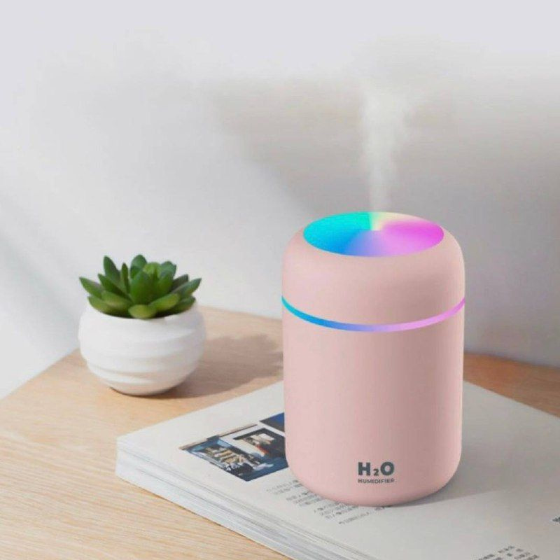 Увлажнитель воздуха H2O аромадиффузор ночник ультразвуковой освежитель с подсветкой розовый  #1