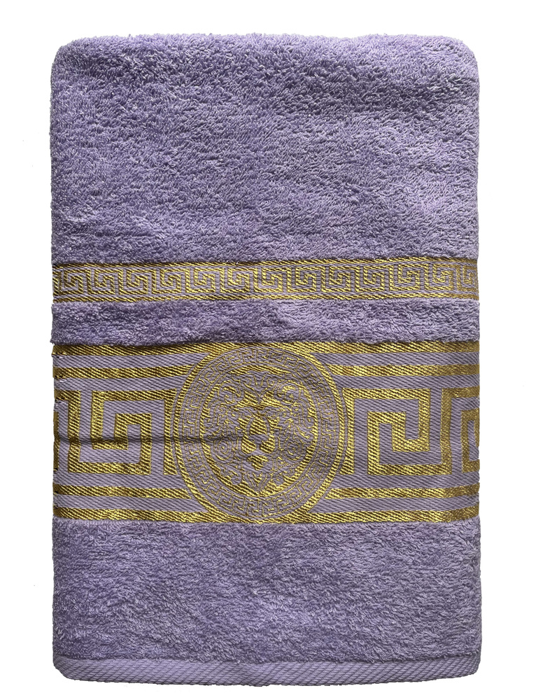 Вышневолоцкий текстиль Полотенце банное, Хлопок, 70x130 см, сиреневый  #1