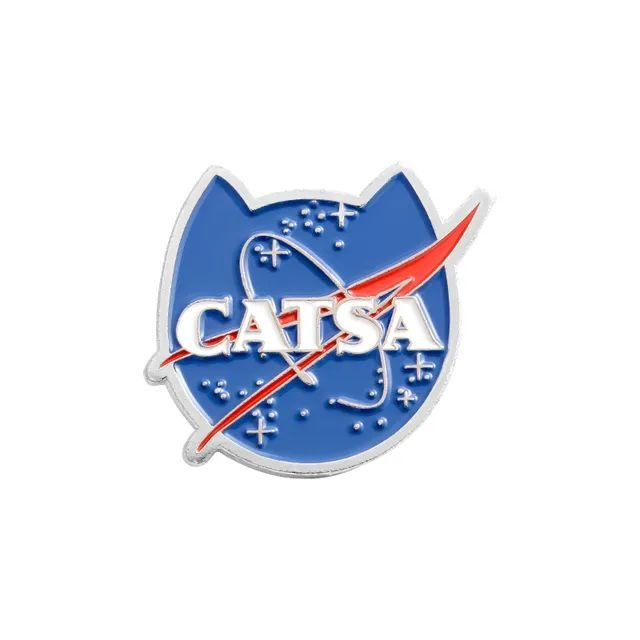 Значок-брошь "Cats+NASA CATSA" металлический #1