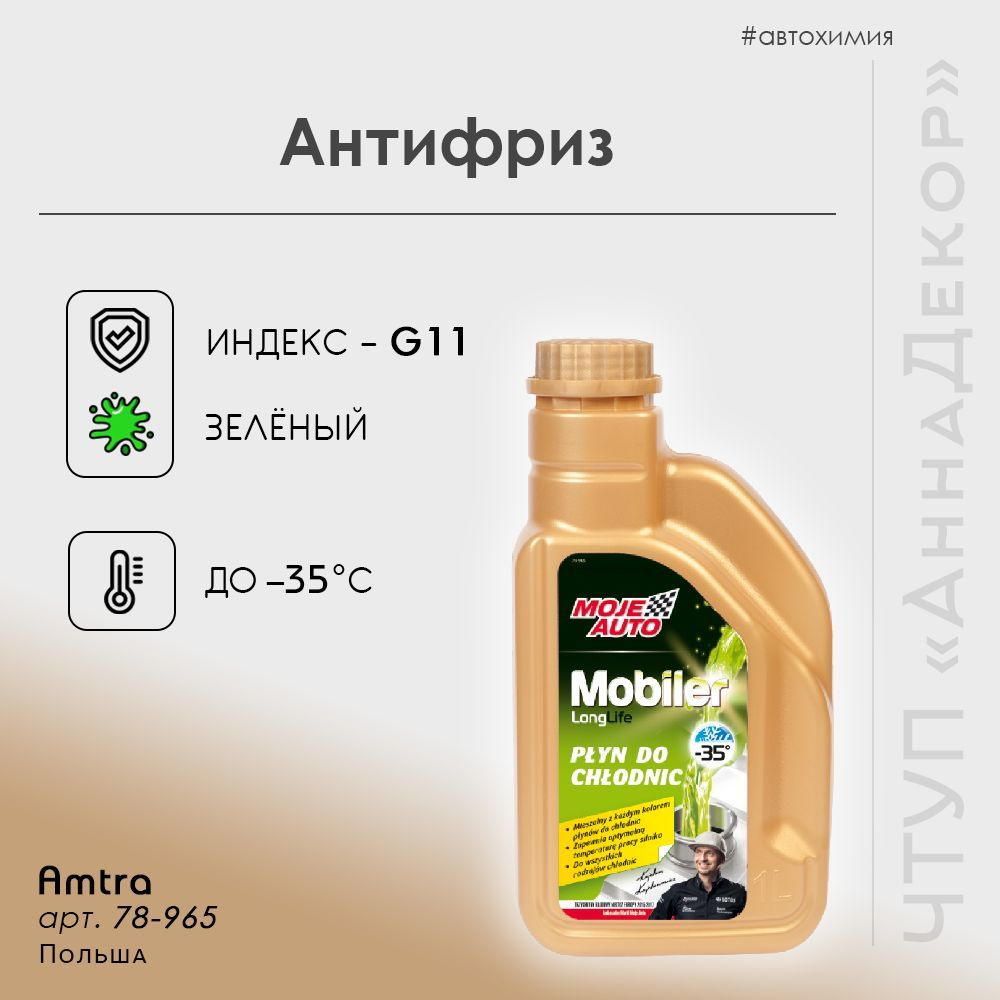 Amtra Антифриз до -35°С, 1 л #1