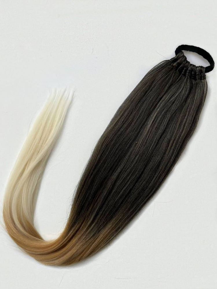 Шиньон хвост для волос накладной на резинке цветной / Афрохвост  #1