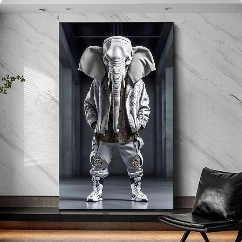 Pechat vip Картина "Интерьерная на холсте Брутальный Слон", 70 х 40 см  #1