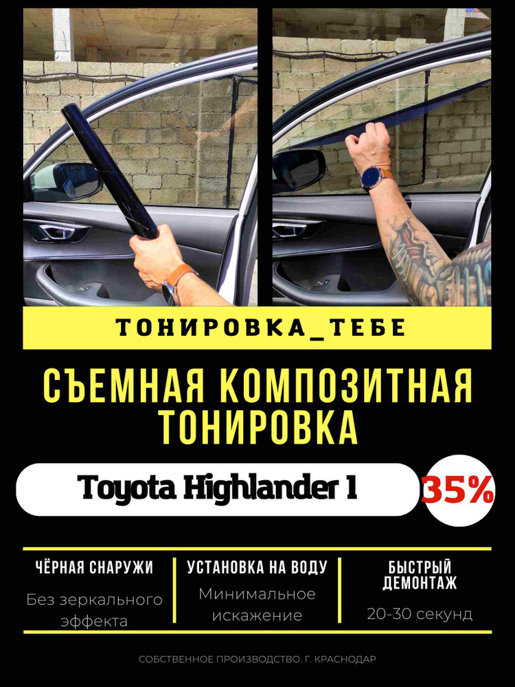 Пленка тонировочная, 100х50 см, светопропускаемость 35% #1