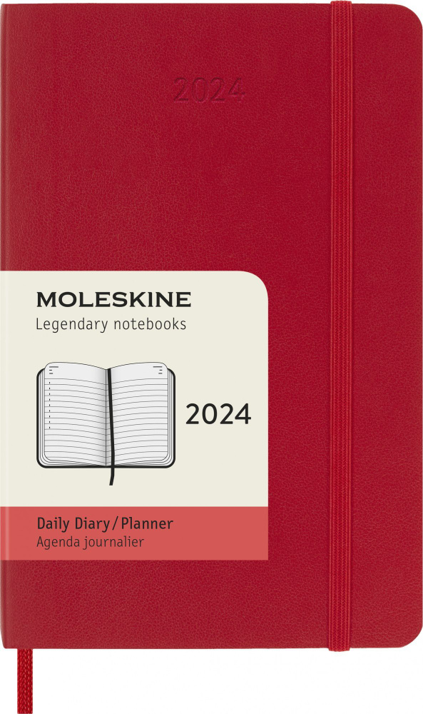 Ежедневник Moleskine CLASSIC Pocket 90x140 400 страниц датированный (2024 год) в линейку  #1