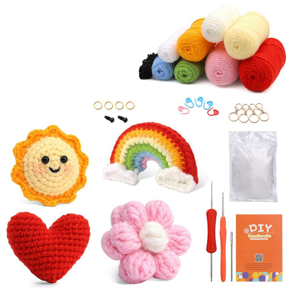 Набор для вязания крючком начинающих с пошаговыми инструкциями - купить ...