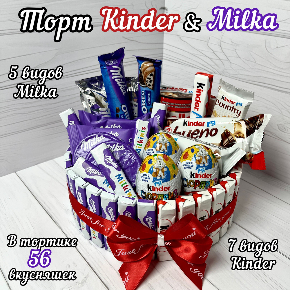 Торт из шоколада Kinder & Milka #1