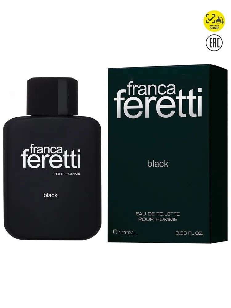 Туалетная вода FRANCA FERETTI black объем 100 мл #1