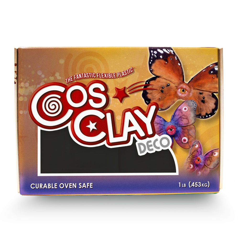 Полимерная глина Cosclay Deco чёрная 453г #1