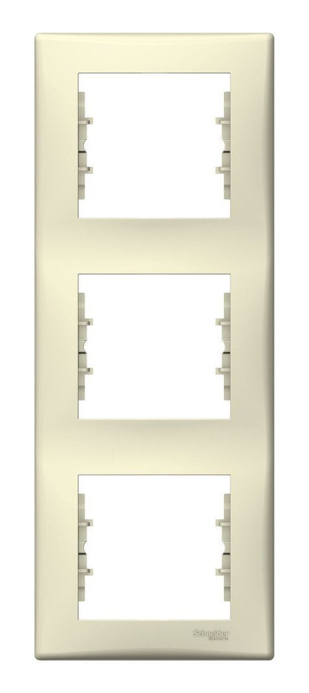 Рамка 3 поста Schneider Electric SEDNA, вертикальная, бежевая SDN5801347  #1