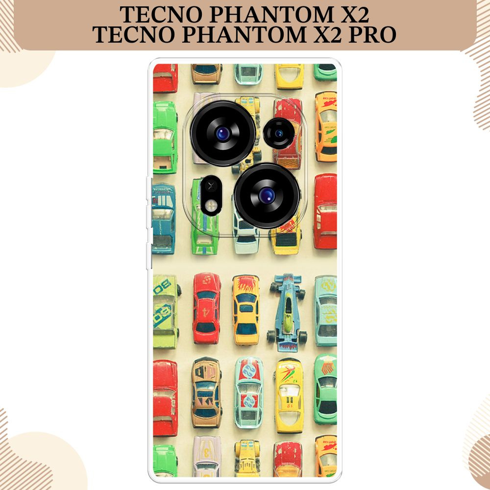 Силиконовый чехол на Tecno Phantom X2/X2 Pro / Текно Фантом X2/X2 Про, Машинки  #1