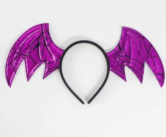 Карнавальный ободок фиолетовые крылья летучей мыши #1