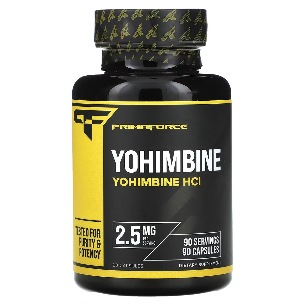 Йохимбин гидрохлорид Primaforce Yohimbine HCL 2,5 мг, 90 вегетарианских капсул  #1
