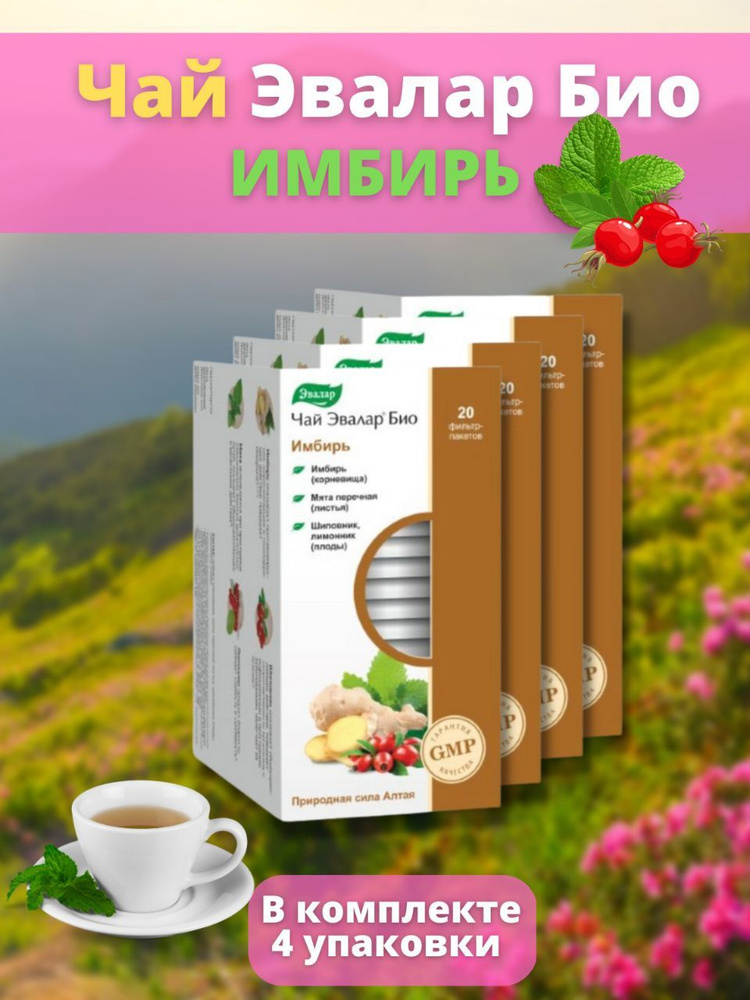 Чай эвалар био имбирь 1,5 20 шт. фильтр-пакеты #1