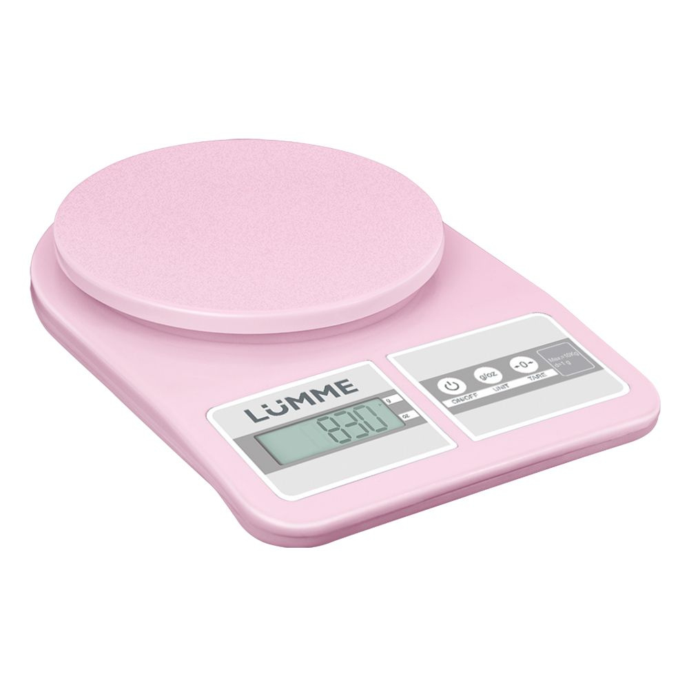 Весы кухонные LUMME LU-1345 электронные max 10 кг, розовый опал #1