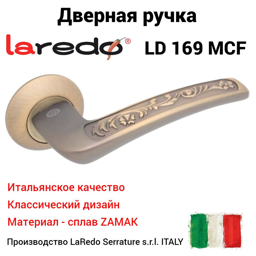 Дверная ручка для стальных и межкомнатных дверей Laredo LD 169, кофе  матовый - купить по низкой цене в интернет-магазине OZON (1248645627)