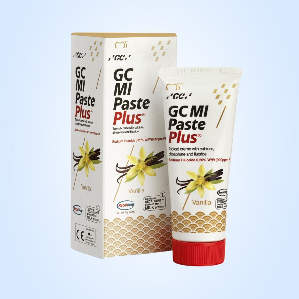 Крем GC MI Paste Plus c фтором, для реминерализации и снижения чувствительности Ваниль, 40 г  #1