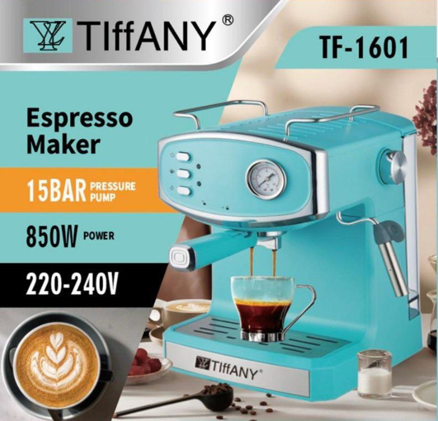 Автоматическая кофемашина TIFFANY TF-1601, бирюзовый #1