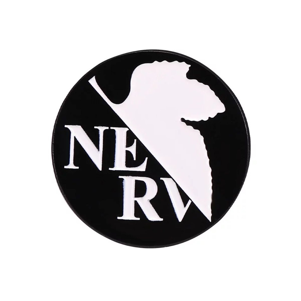 Значок Евангелион Лого организации NERV, р-р 2,8см #1