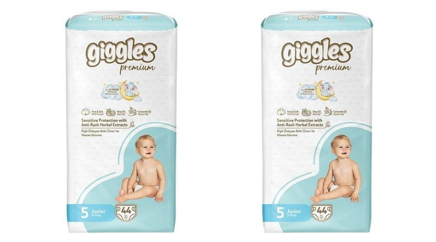 Giggles Детские подгузники Premium junior Jumbo pack, 44 шт, 2 уп #1