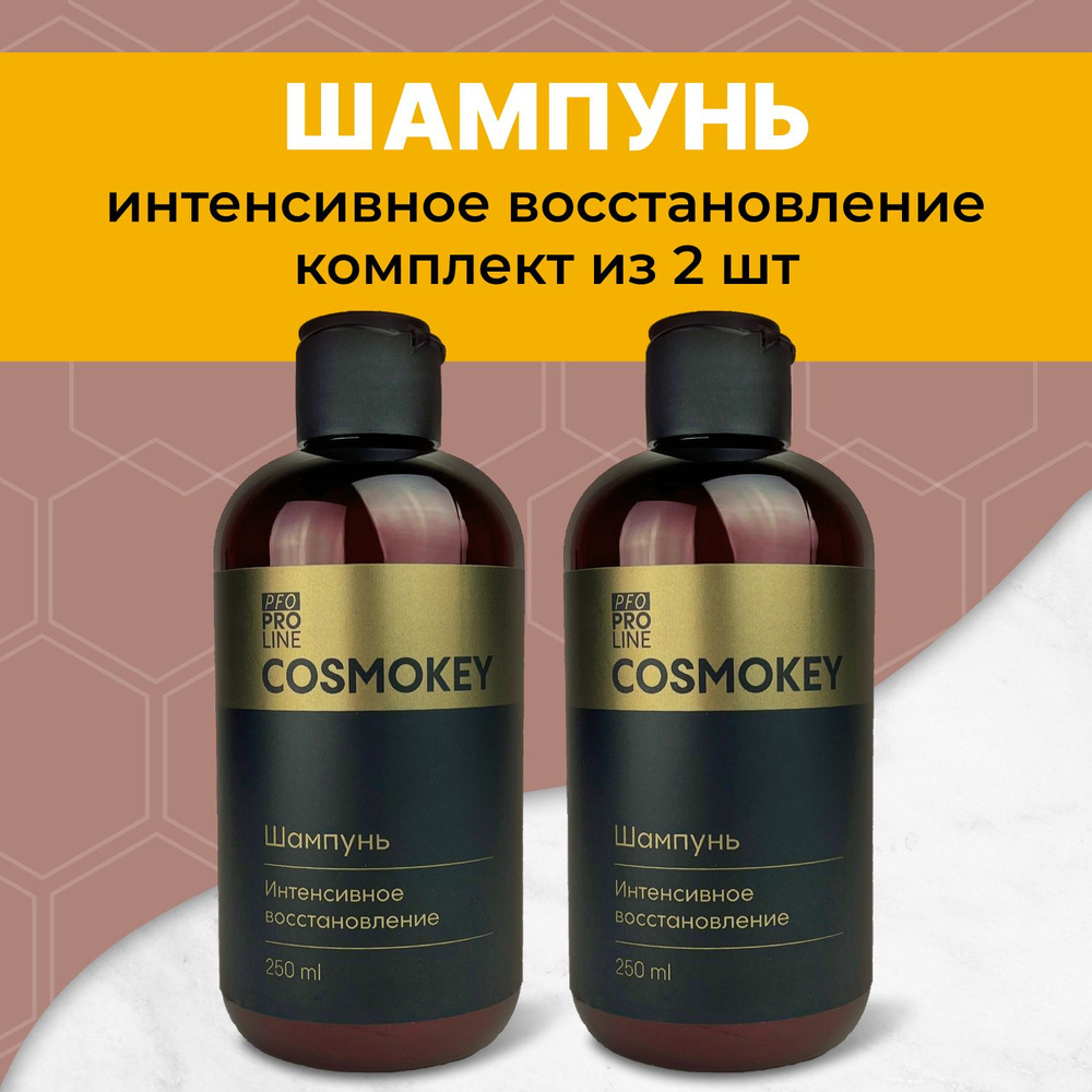 Cosmokey PFO Pro line Профессиональный питательный шампунь для сухих и ломких волос, 2 х 250 мл  #1