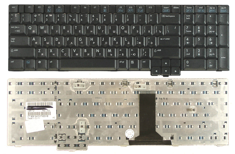 Клавиатура для ноутбука HP Compaq 8710P, 8710W черная #1