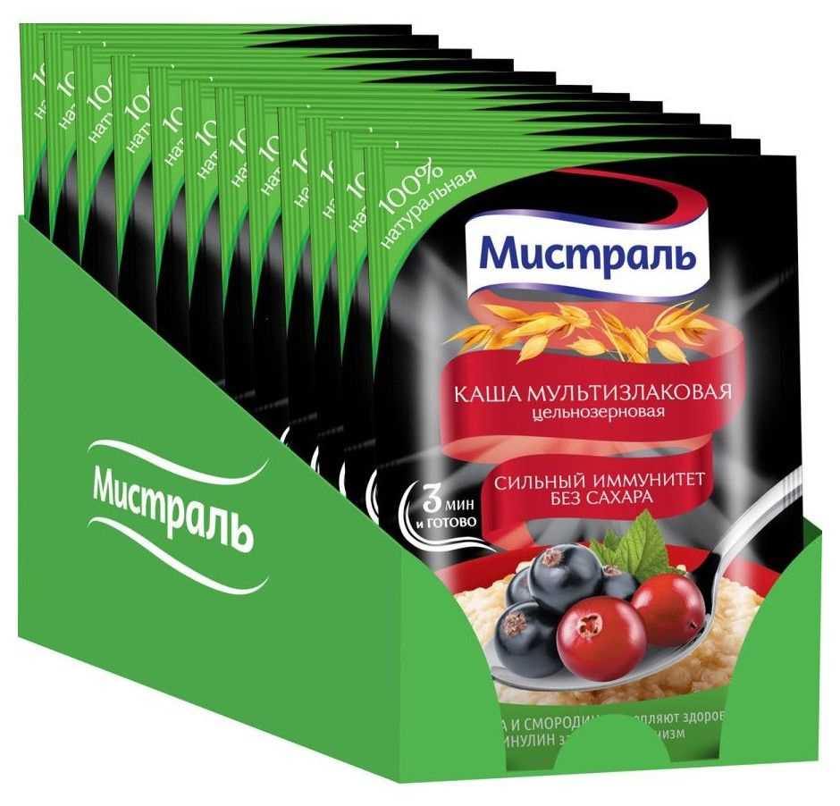 Мистраль, каша мультизлаковая "Сильный иммунитет" 40 г * 12 штук  #1