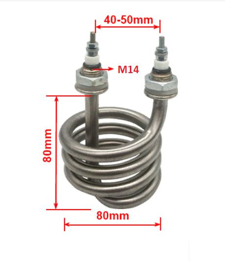 ТЭН дистиллятора UD-1100 2,5 кВт 220в М14х1,5 #1