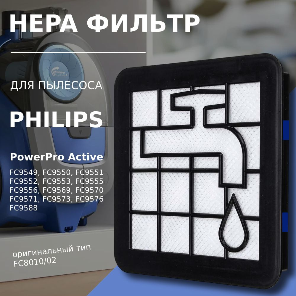 Моторный фильтр для пылесоса Philips FC8010/02 FC9515, FC9516 PowerPro Active FC9549 - FC9553 (300002940251) #1