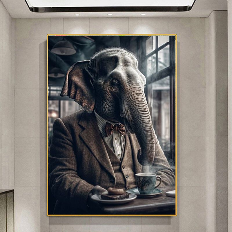 Pechat vip Картина "Интерьерная на холсте Брутальный слон", 70 х 50 см  #1