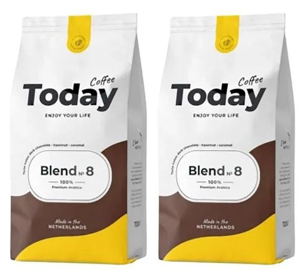 Кофе в зернах TODAY Blend №8 Arabica 100% Premium, 200 гр. х 2 шт. #1