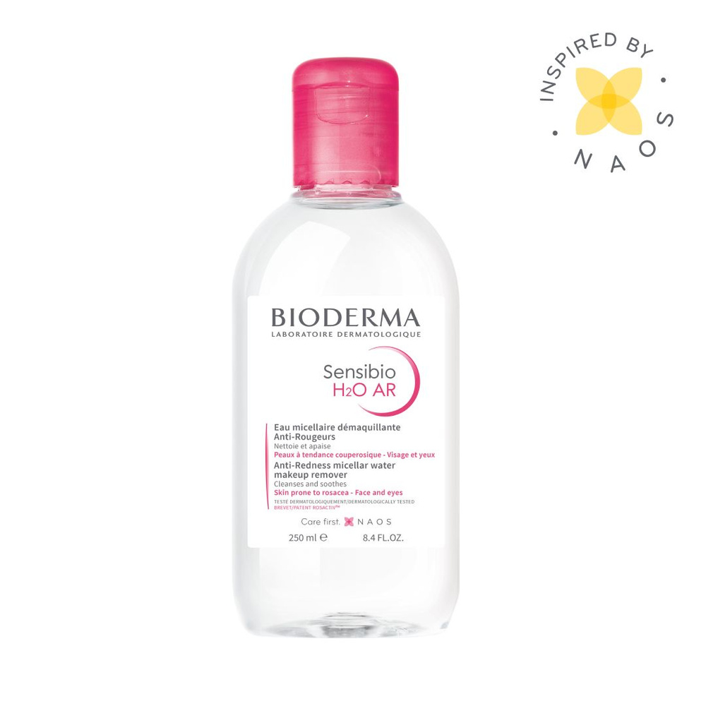 Bioderma Sensibio H2O AR мицеллярная вода для очищения кожи лица с покраснениями и розацеа, 250 мл  #1