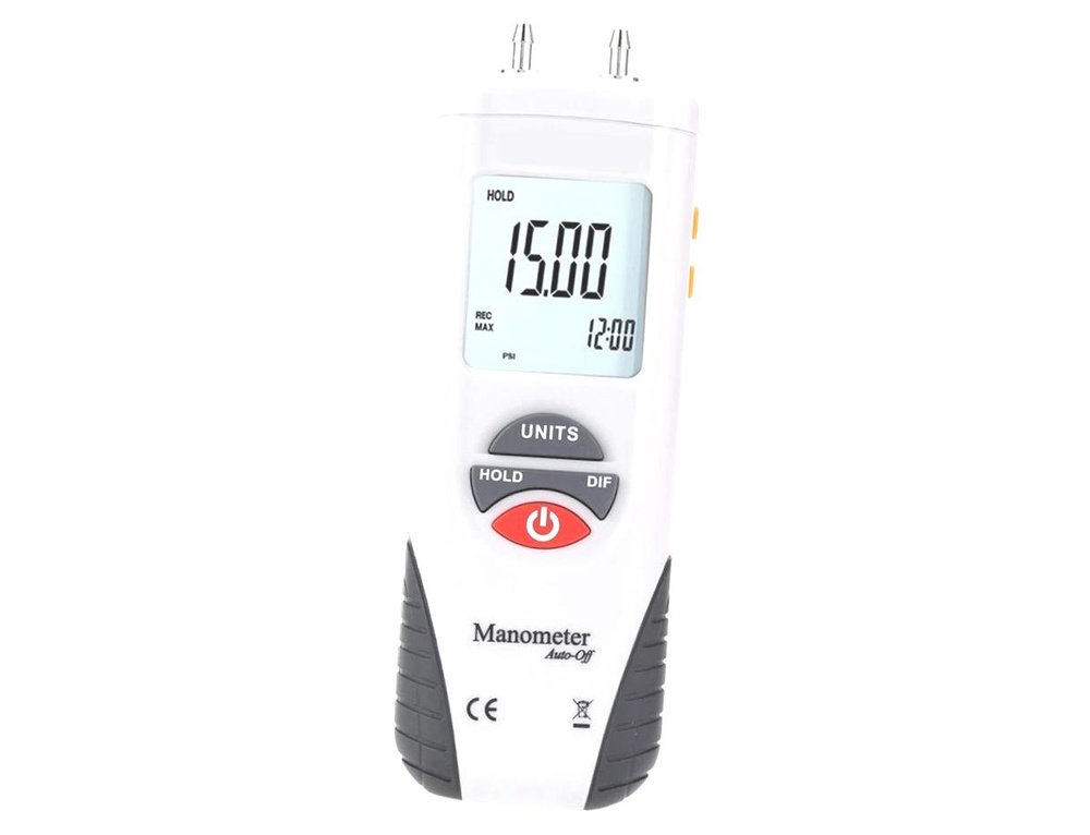 Цифровой манометр Мод: HTI HT-18-95 (P274681TH) - Digital Manometer, манометр газовый, манометры для #1