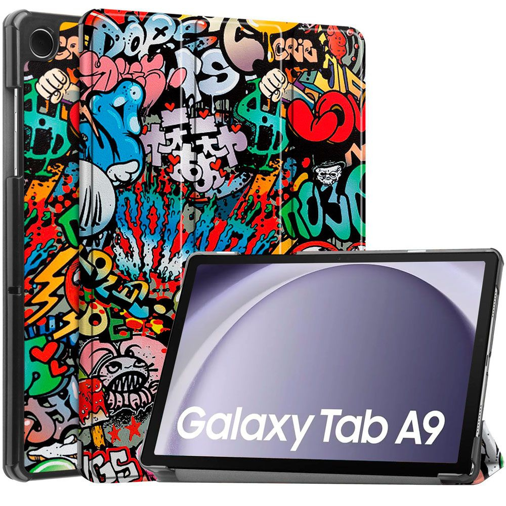 Чехол для планшета Samsung Galaxy Tab A9 (2023) 8.7 дюйма (SM-X110/X115), с магнитом и красивым рисунком #1