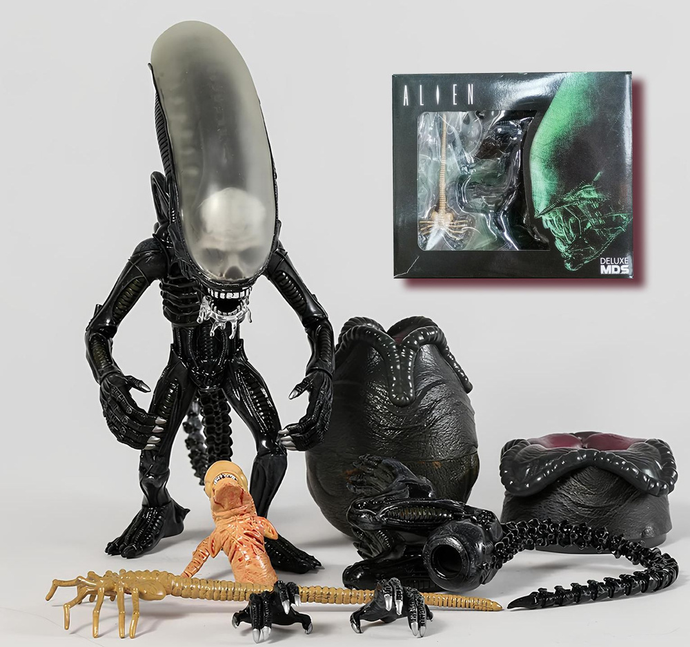 Фигурка Чужой Ксеноморф / Alien Xenomorph mezco Deluxe MDS (13см, тех. упак)  #1