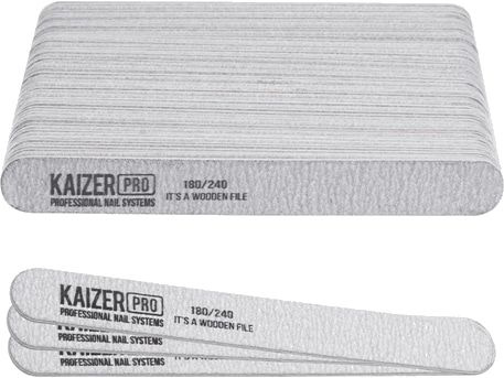 Пилка для ногтей 180/240 Kaizer Professional Plastic-based file, straight, short, length 130 mm, color #1