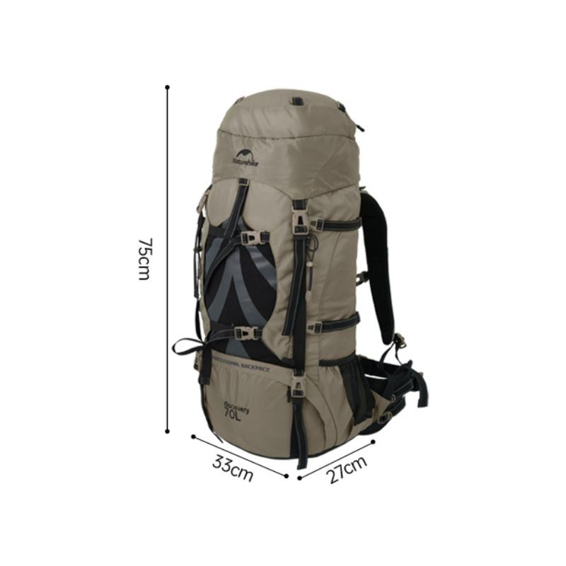 Рюкзак туристический Naturehike NH70B070-B коричневый, 70 л - купить по ...