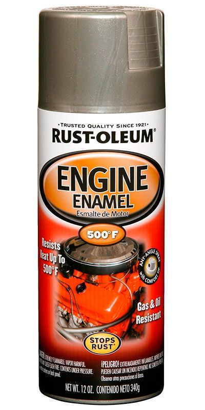 Rust-Oleum Аэрозольная краска Гладкая, до 21°, Алкидная, Глянцевое покрытие, 0.31 л, 0.34 кг, светло-серый #1