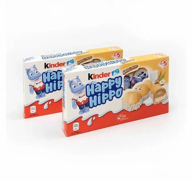 Печенье Kinder Happy Hippo Hazelnut/ Хеппи Хиппо лесной орех, 2 уп х 206гр, Германия  #1