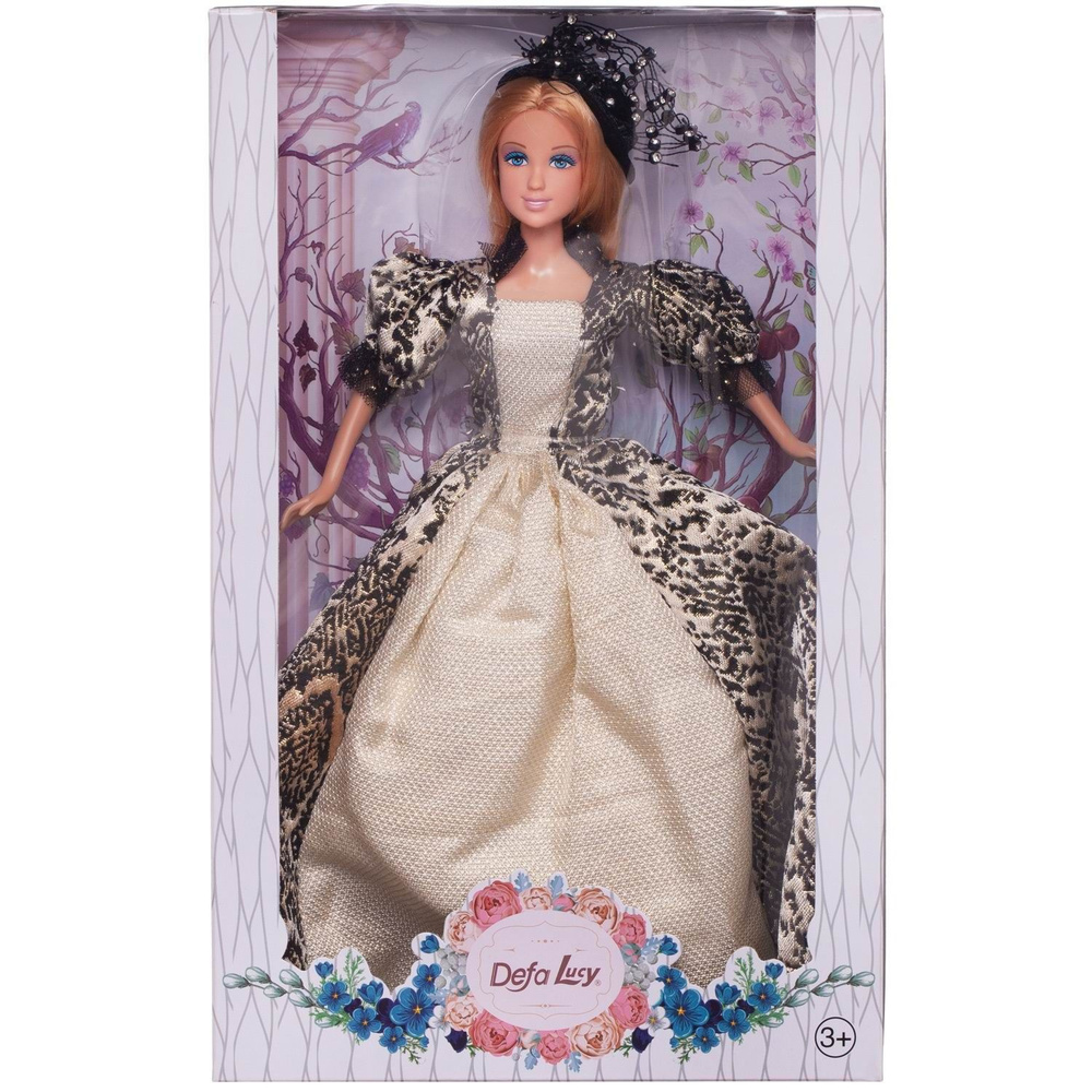 Кукла Defa Lucy Королевский шик в роскошном жемчужно-черном платье и шляпке 29 см  #1