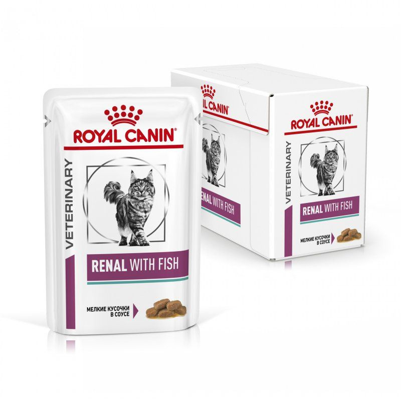 Влажный корм Royal Canin Renal для кошек для поддержания функции почек, с рыбой, 12шт по 85гр  #1