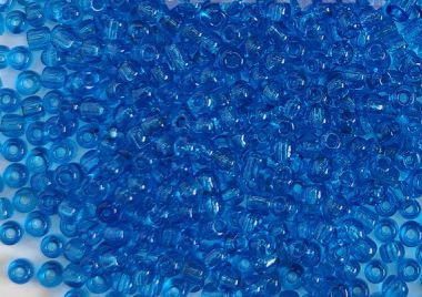 Бисер "ASMAR" размер №6, вес: 450 г, цвет - синий прозрачный #1