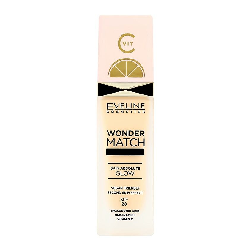 Eveline Cosmetics Тональная основа адаптирующаяся серии Wonder match, тон 05 light porcelain, 30 мл  #1